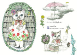 Bookstore cat by Yuko Higuchi Japanese Book art Picture book - Japanese Craft Book