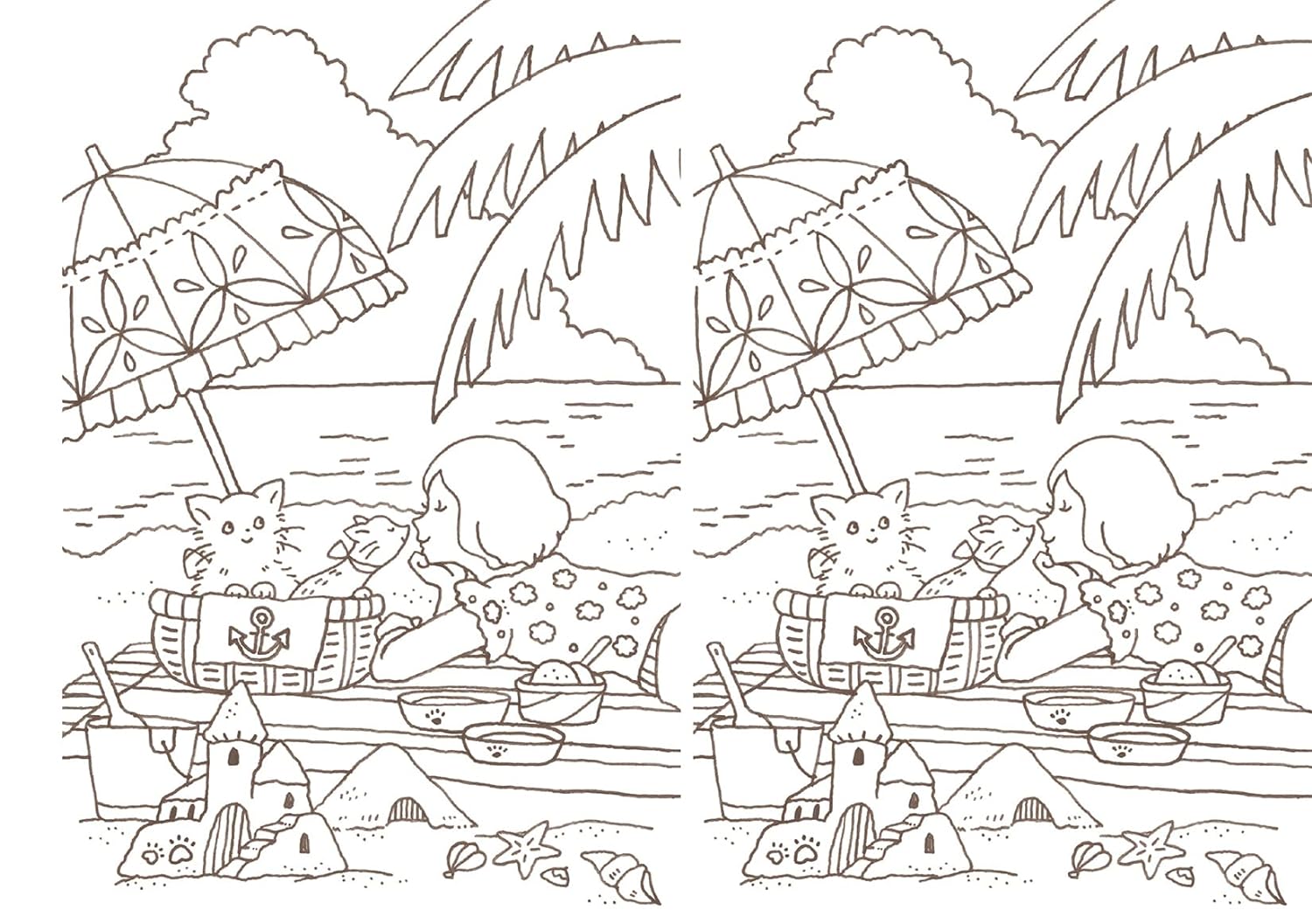 Eriy Twelve Months in a Dreaming Land POSTCARD Coloring book