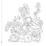 Adult Sketch Colouring Book Selected Collection of Beautiful Seasonal Flowers and Plants, ed - Japanese Craft Book