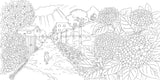 Coloring Book: A Day of Flowers in Happy Colors - Japanese Coloring Book