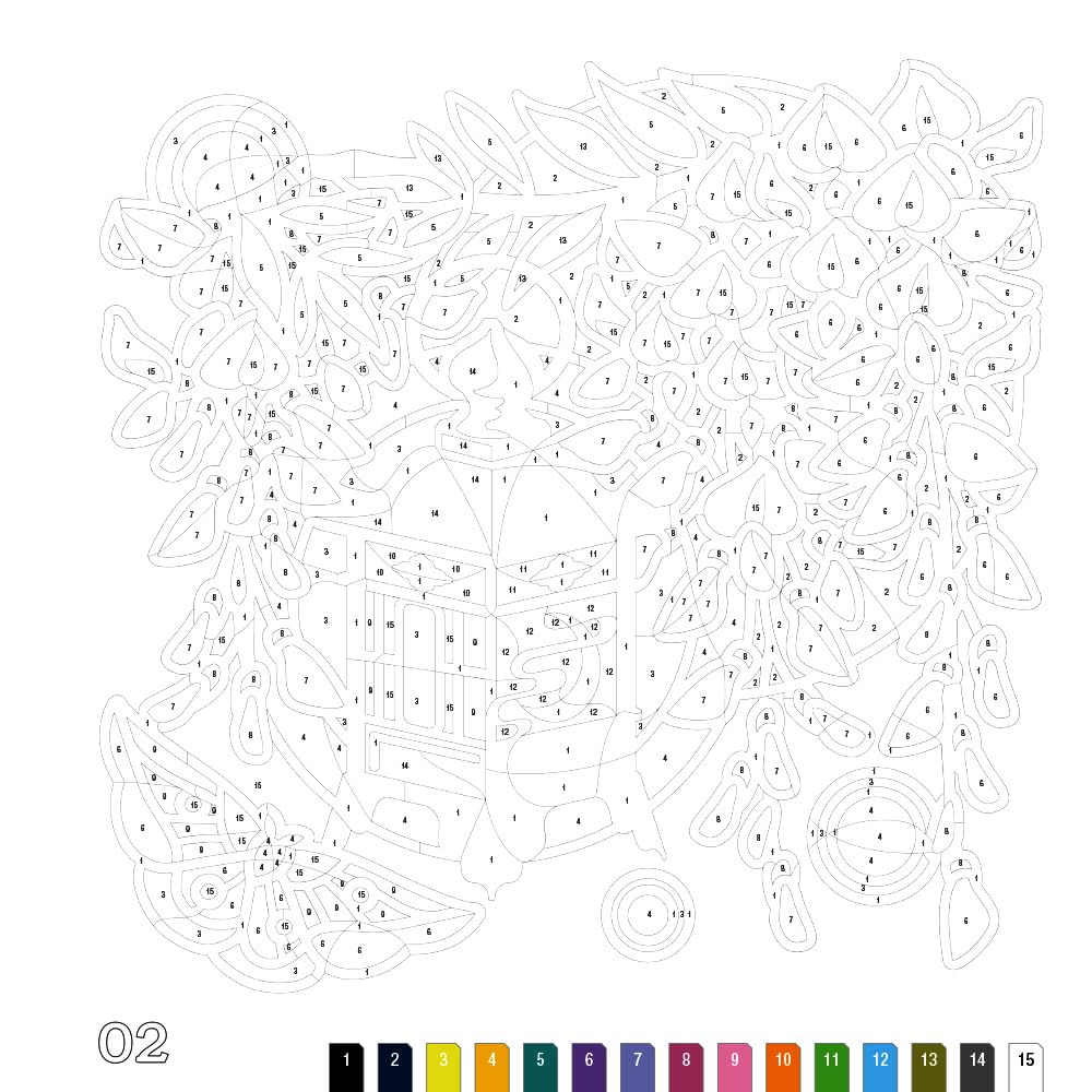 A healing puzzle coloring book that resets your mind and gently stimulates your brain: A calendar of seasonal flowers. Japanese Craft Book