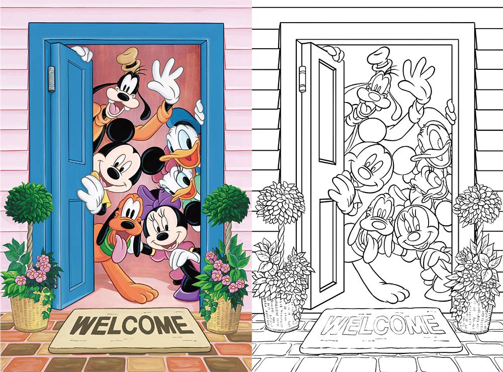 Adult Disney Happy Postcard Coloring Book Japanese Coloring Book