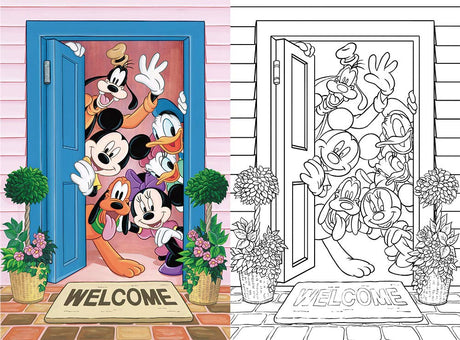 Adult Disney Happy Postcard Coloring Book Japanese Coloring Book