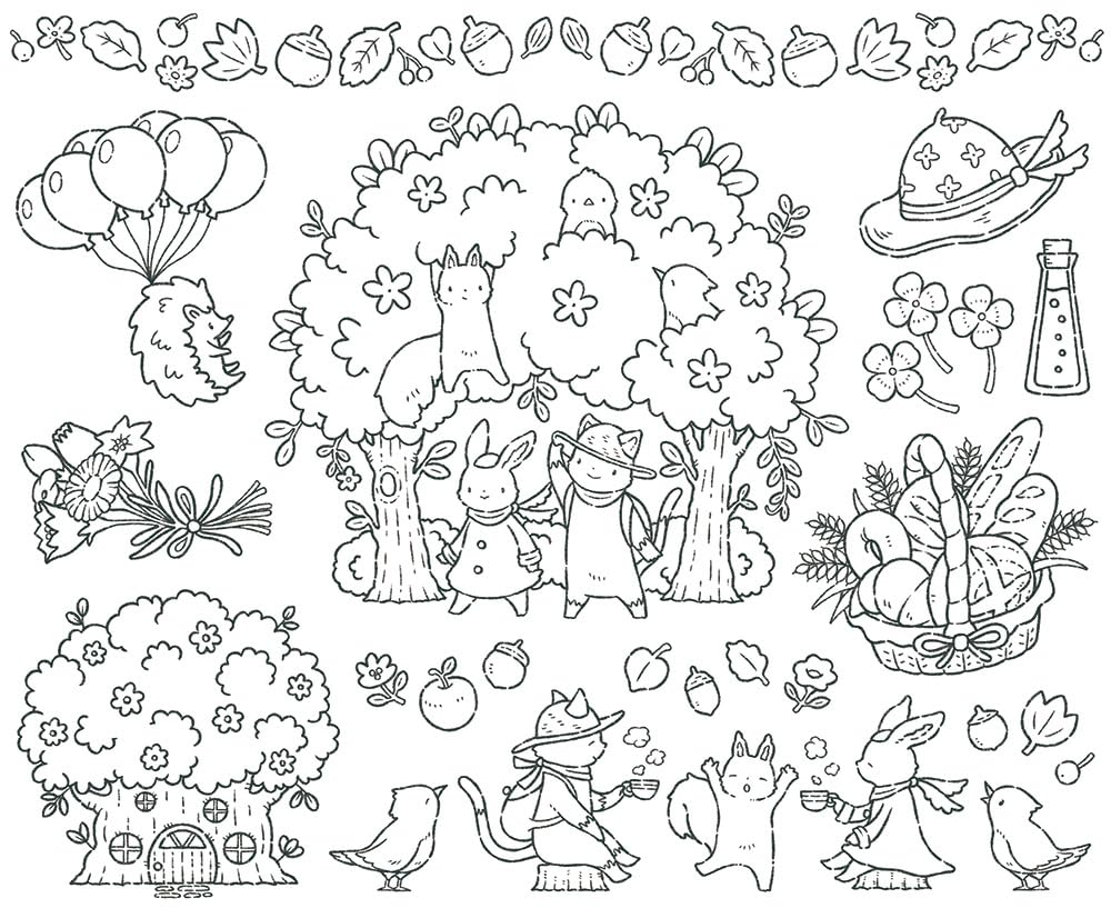 A Little Coloring Day: Colorful Calendar - Japanese Craft Book