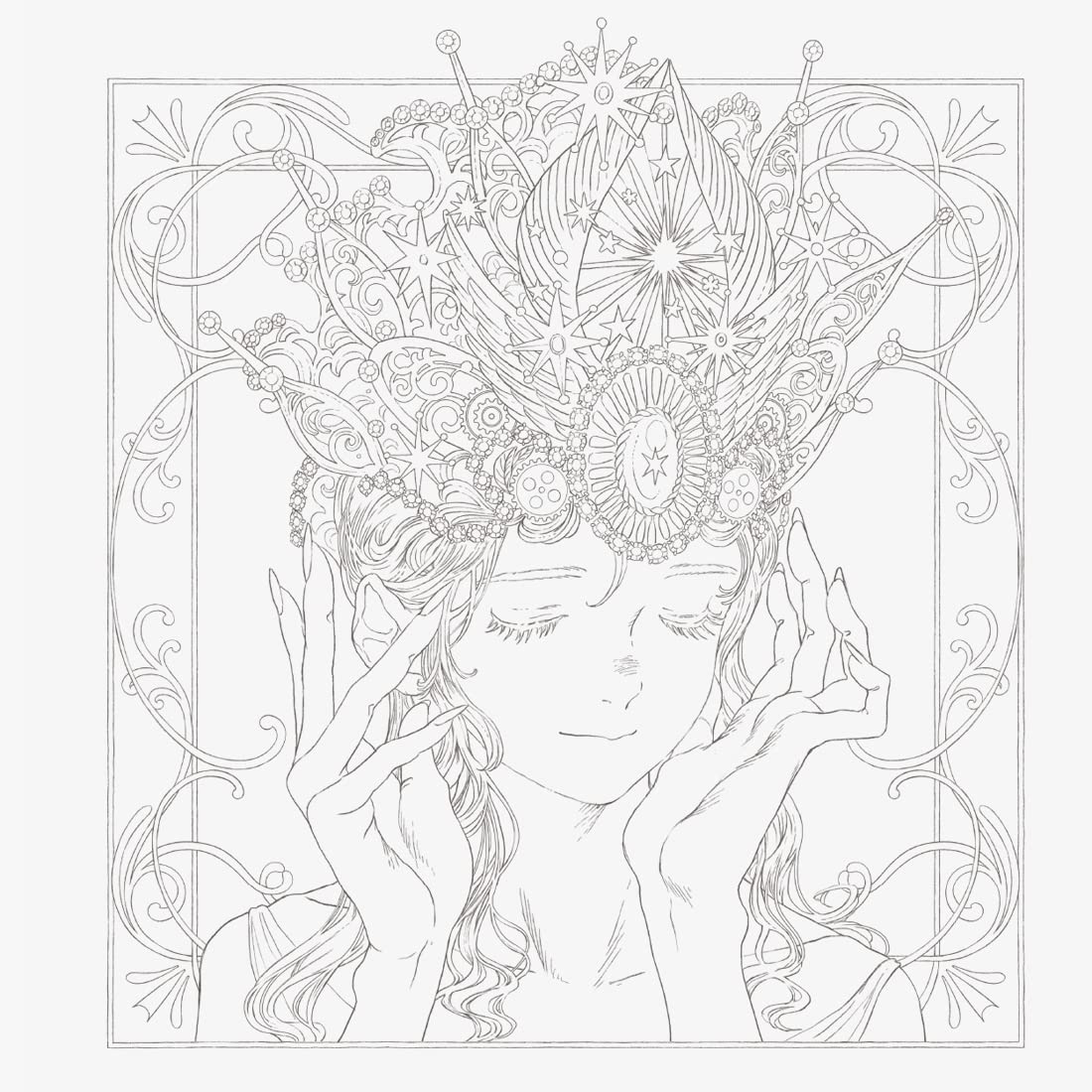 Victorian Fantasy Book Kuroimori Coloring Book - Japanese Craft