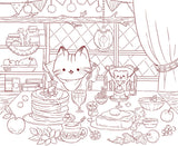 Cat's General Store and the Magic Key (TOKIMEKU series Ver. 3) - Japanese coloring Book