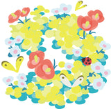 A healing puzzle coloring book that resets your mind and gently stimulates your brain: A Rondo of Flowers and Animals.  Japanese Craft Book
