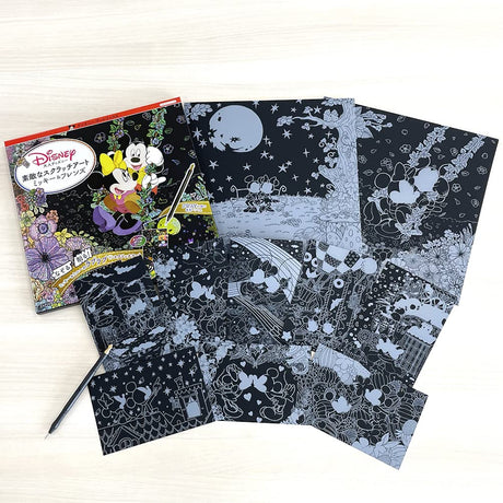 Adult Disney Lovely Scratch Art Mickey & Friends Japanese Craft Book scratch art INKO KOTORIYAMA - Japanese Craft Book