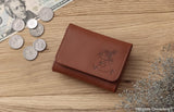 MOOMIN Cowhide tri-fold compact wallet BOOK RICH BROWN (Variety)