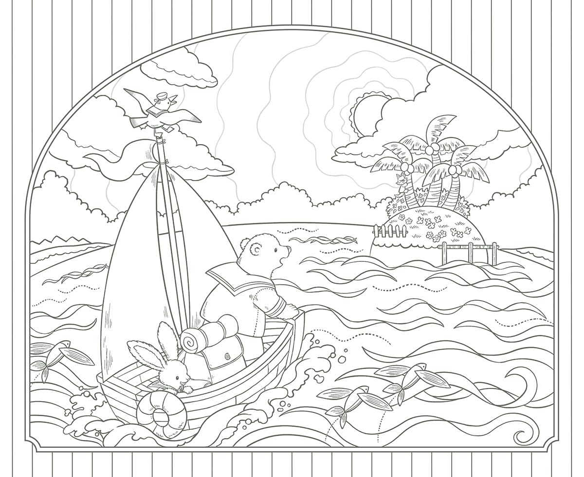 Polar Bear's Adventure Cruise (TOKIMEKU series Ver. 7) - Japanese coloring Book