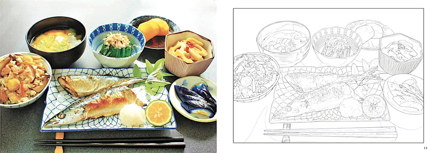 Paint while looking at the pictures! Delicious Coloring Book - Japanese Craft Book