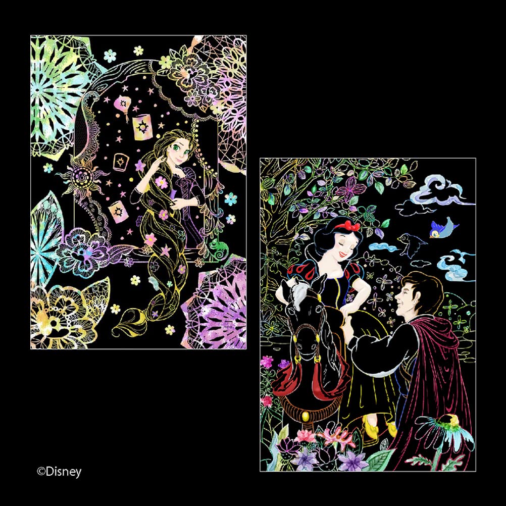 Adult Disney Lovely Scratch Art Princess scratch art INKO KOTORIYAMA - Japanese Craft Book