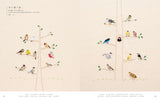 Small birds embroidery by Seibundo embroidery stitch - Japanese Craft Book^