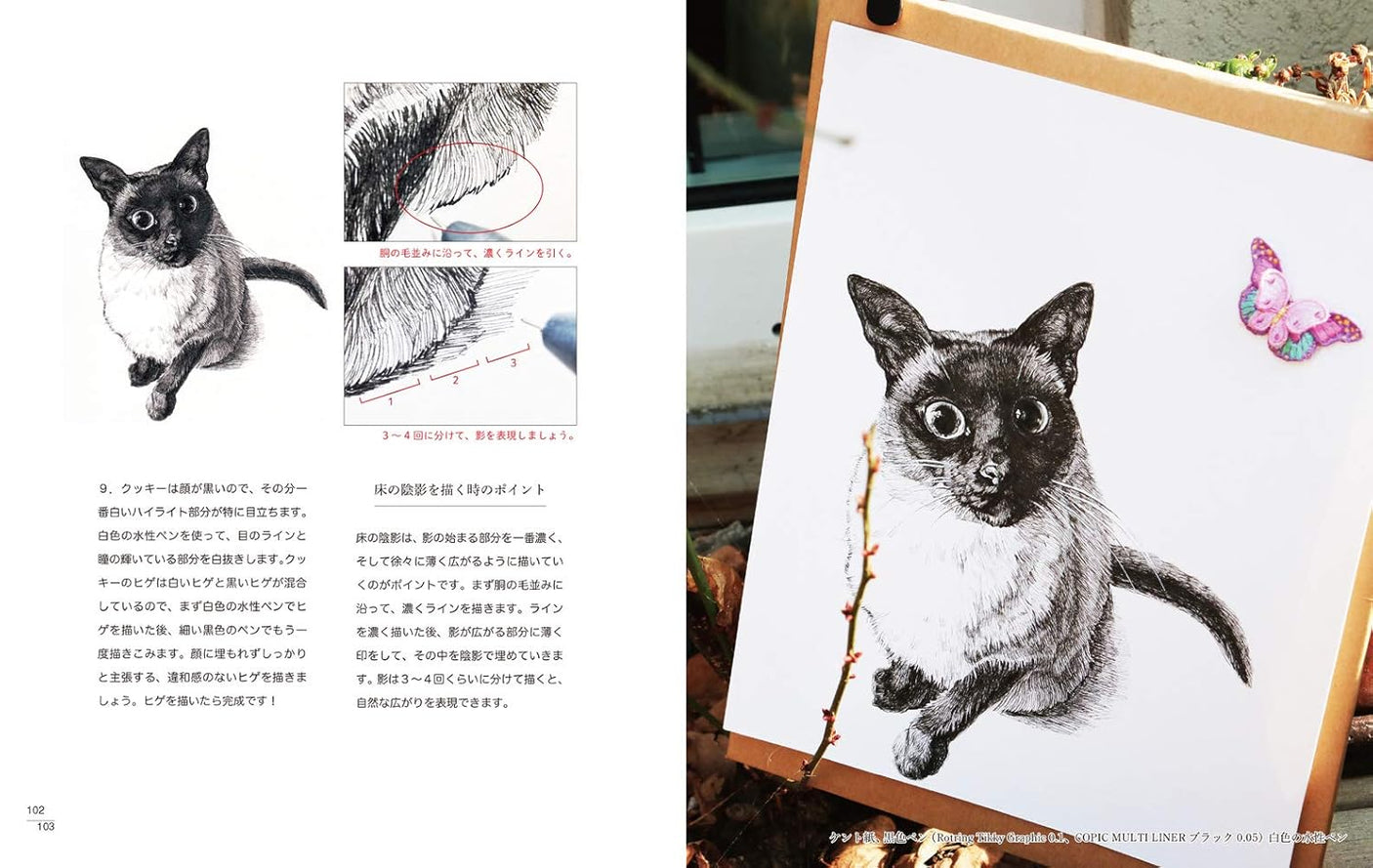 Draw a cat - Japanese Coloring Book