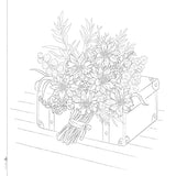 Adult Sketch Colouring Book Selected Collection of Beautiful Seasonal Flowers and Plants, ed - Japanese Craft Book