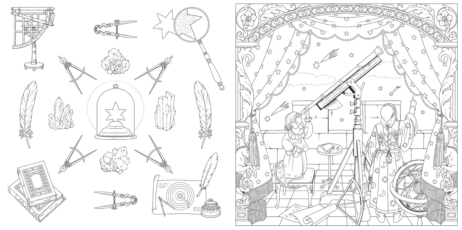 Coloring book with a story A Journey to the Land of Dreams