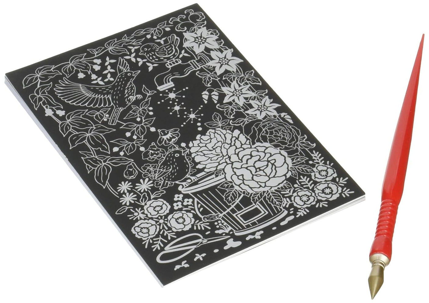 Twinkle Flower Garden Japanese Craft Book scratch art - Japanese Craft Book