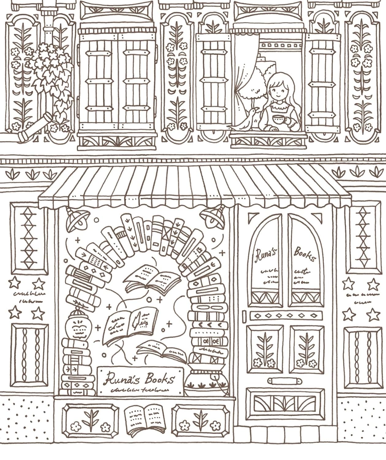 Eriy Magical Land of Laura Mia Coloring Book: A tale of a town