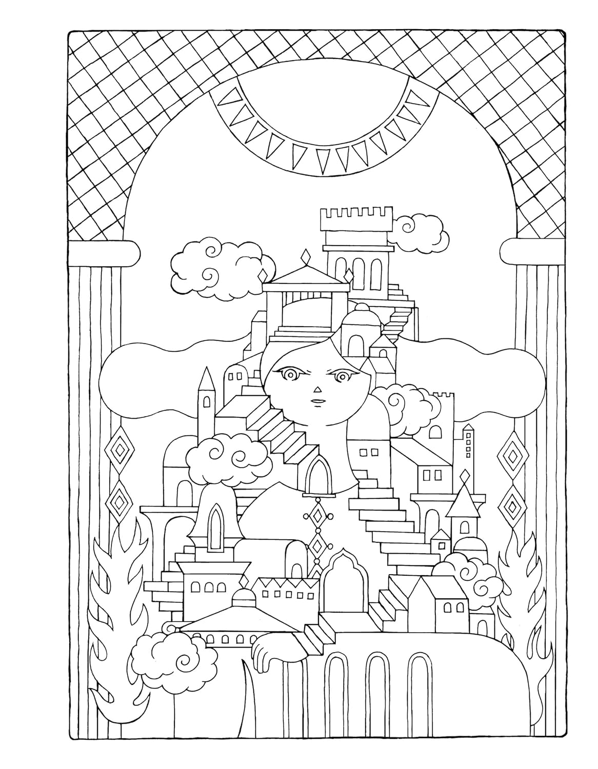 Temple in Me Coloring Book of Loving Yourself: The Elemental World of Denali - Japanese Craft Book