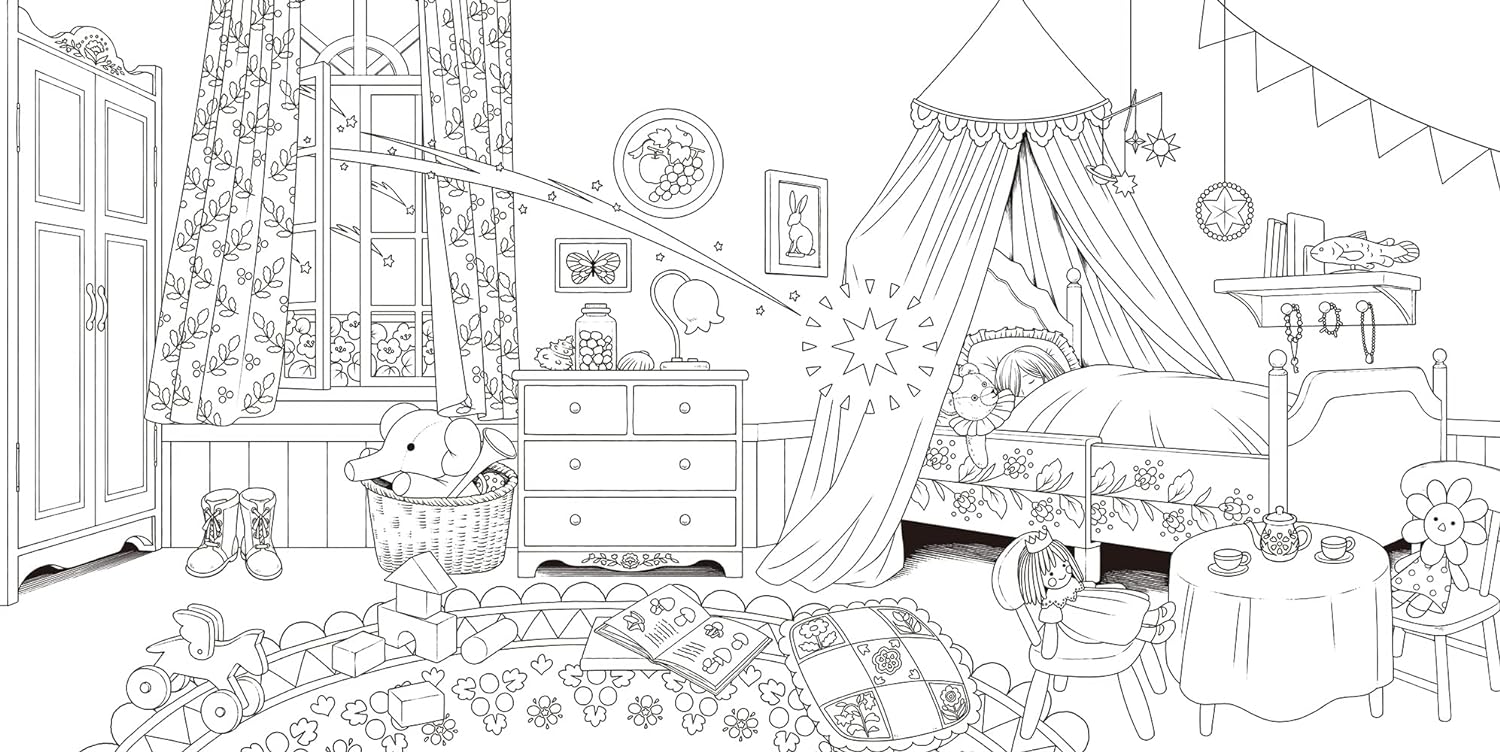 Coloring book with a story A Journey to the Land of Dreams Yoshimi