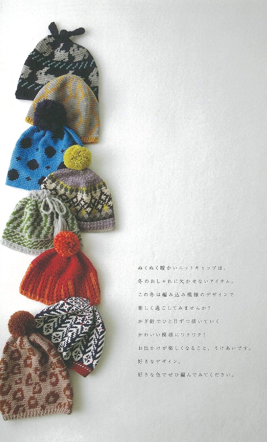 Crochet knit cap with braided pattern Japanese Craft Book