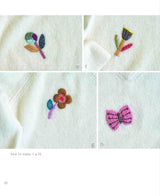 Flowers Blooming on Knitwear: Wool Embroidery with 50 Stitches - Japanese Craft Book
