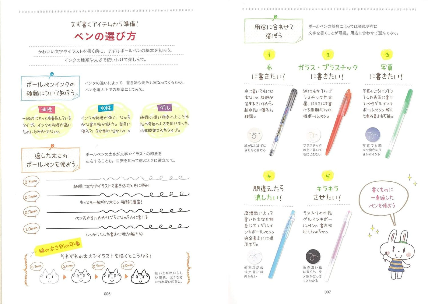 Easy to use with a ballpoint pen! A book to enjoy small cute deco letters (a book with tips!) - Japanese Craft Book