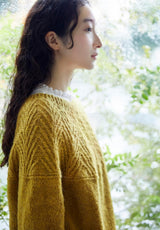 No seams, knit from the neck, top-down knit - Japanese Craft Book