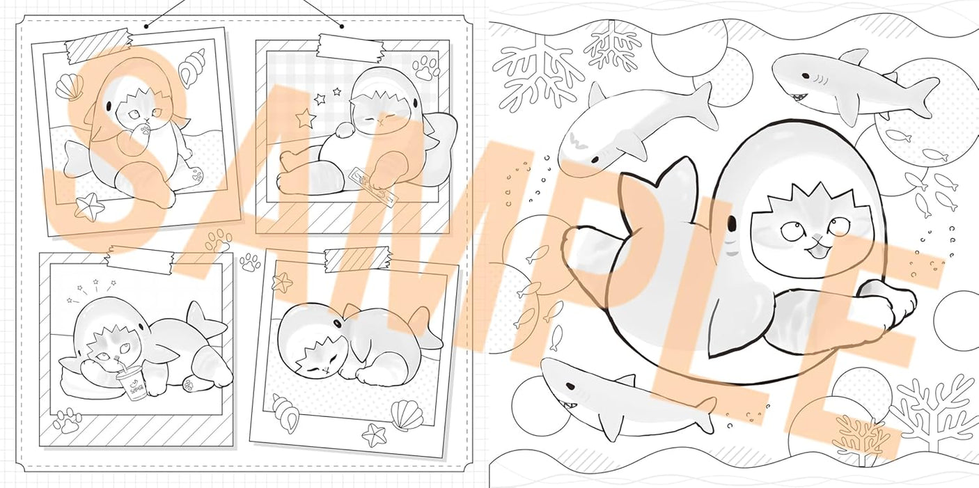 A relaxing coloring lesson book featuring fluffy kitties from mofusand - Japanese Craft Book