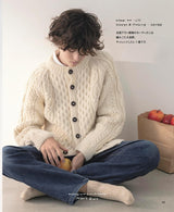 Men's knitwear knitted with knitting needles - Japanese Craft Book