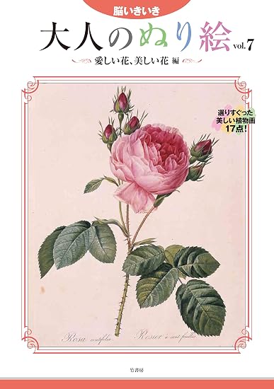 Adult Coloring Book Vol. 7: Beloved Flowers, Beautiful Flowers Japanese Craft Book