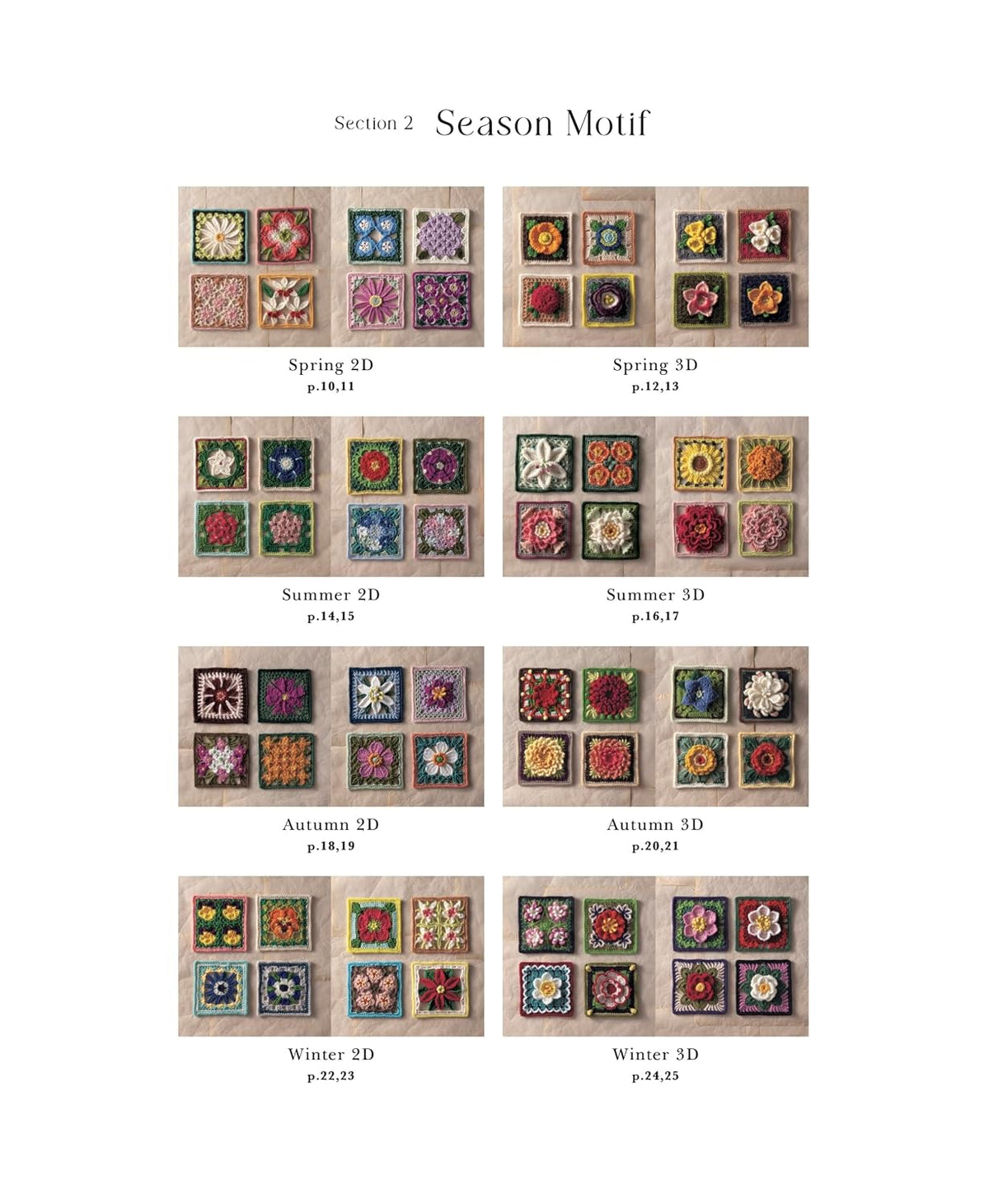 Crochet Pattern Collection Flower Garden 100 (applemints) - Japanese Craft Book