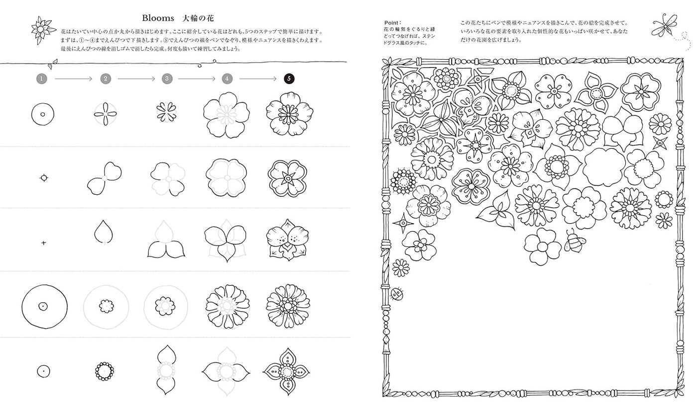 Secret Drawing Coloring coloring book - Japanese Craft Book