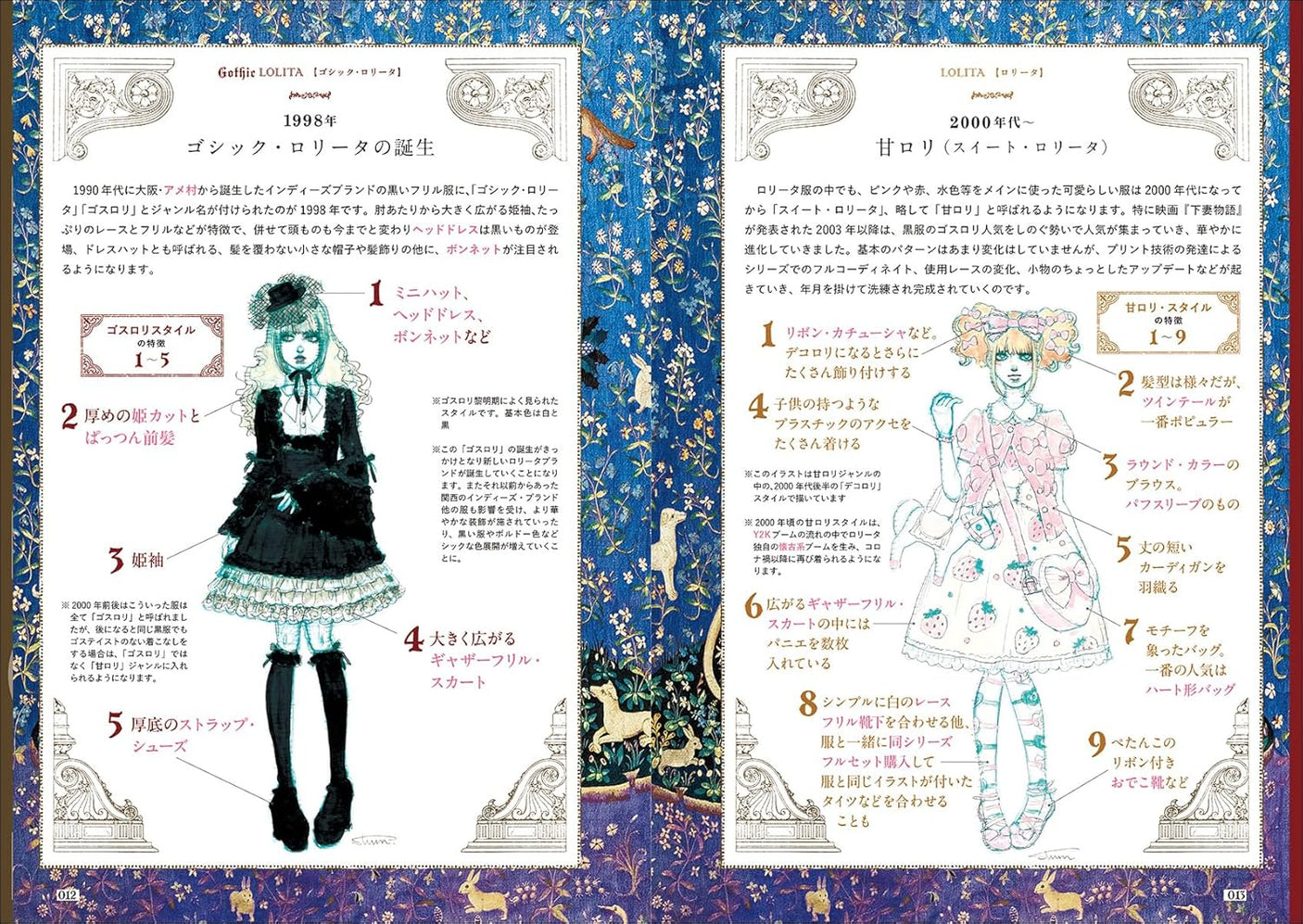 The Dictionary of Gothic & Lolita: sweet and decadent interpretation of word related to Goth and Lolita with illustrations and trivia - Japanese Craft Book