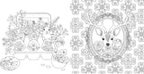 Coloring Book: Flowers and Animals' Travel Time - Japanese Coloring Book