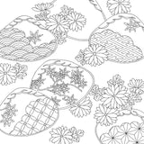 Coloring book: Japanese patterns that bring happiness Japanese Coloring Book