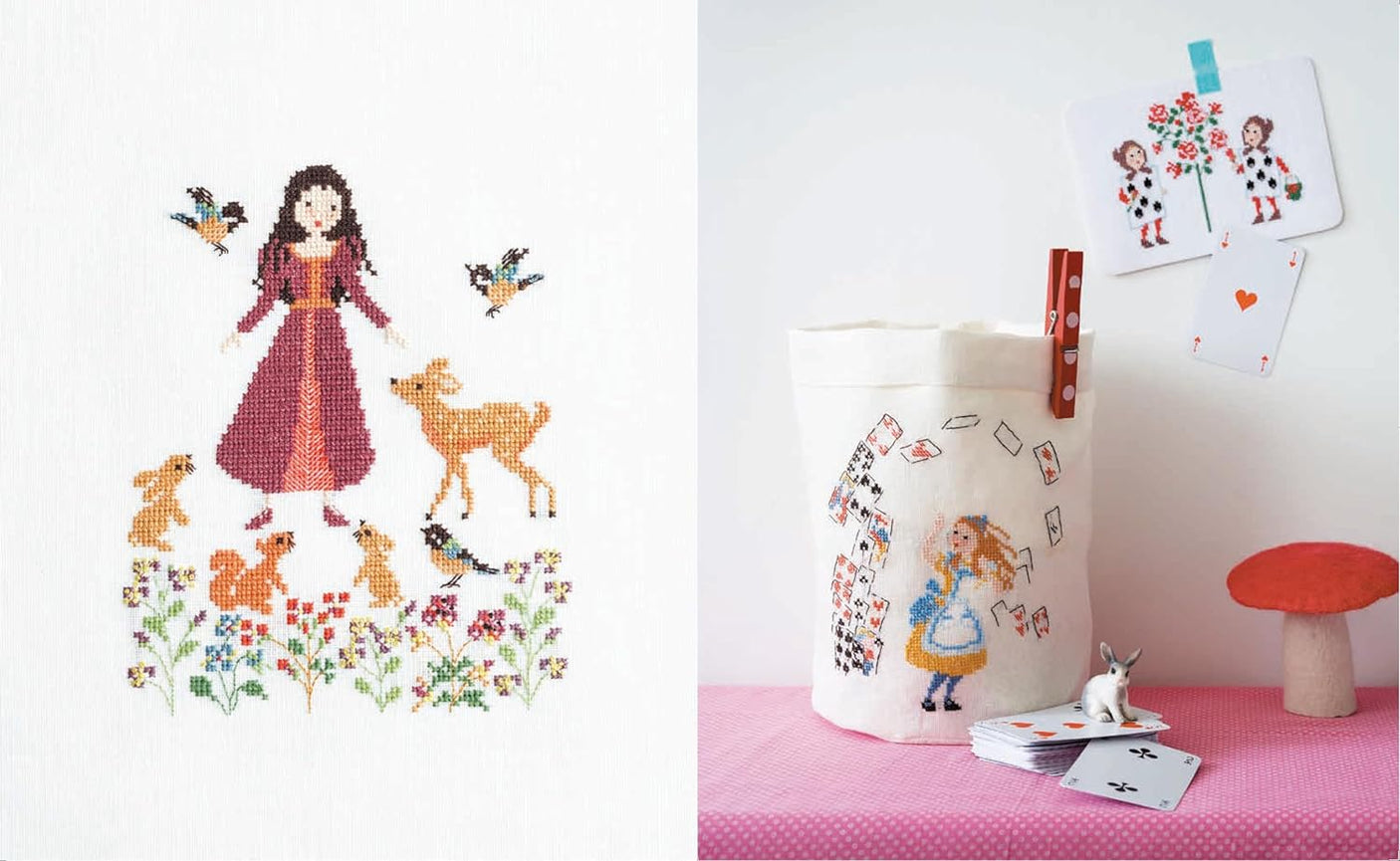 Nostalgic childhood with cross stitch - Japanese Craft Book