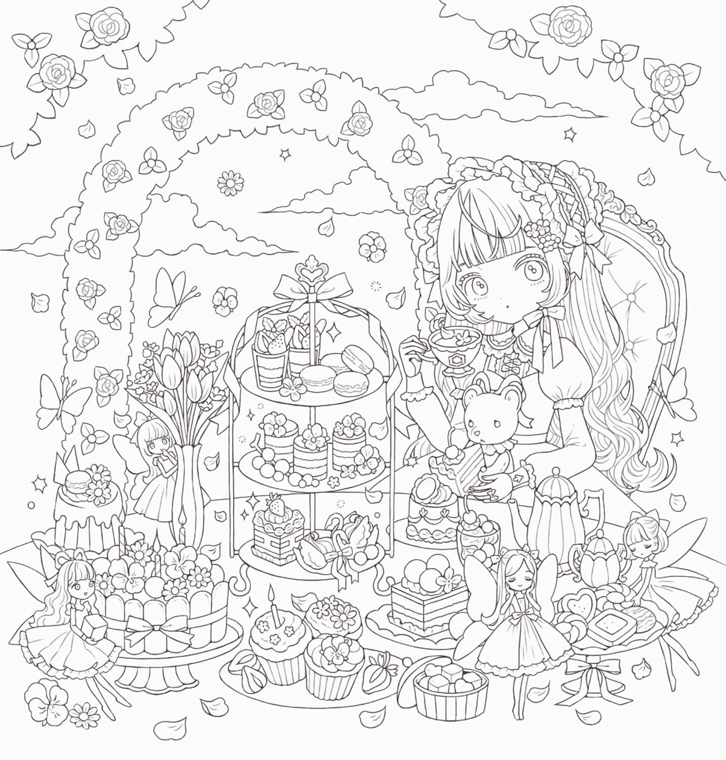 Romantic Gothic Josaki London Coloring Book - Japanese Coloring