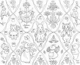 A rabbit family's life in a small house filled with flowers Japanese Craft Book