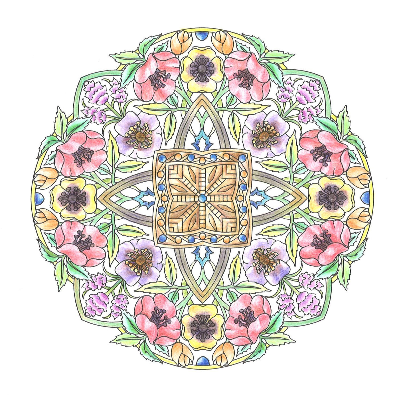 flower mandalas coloring book - Japanese Craft Book