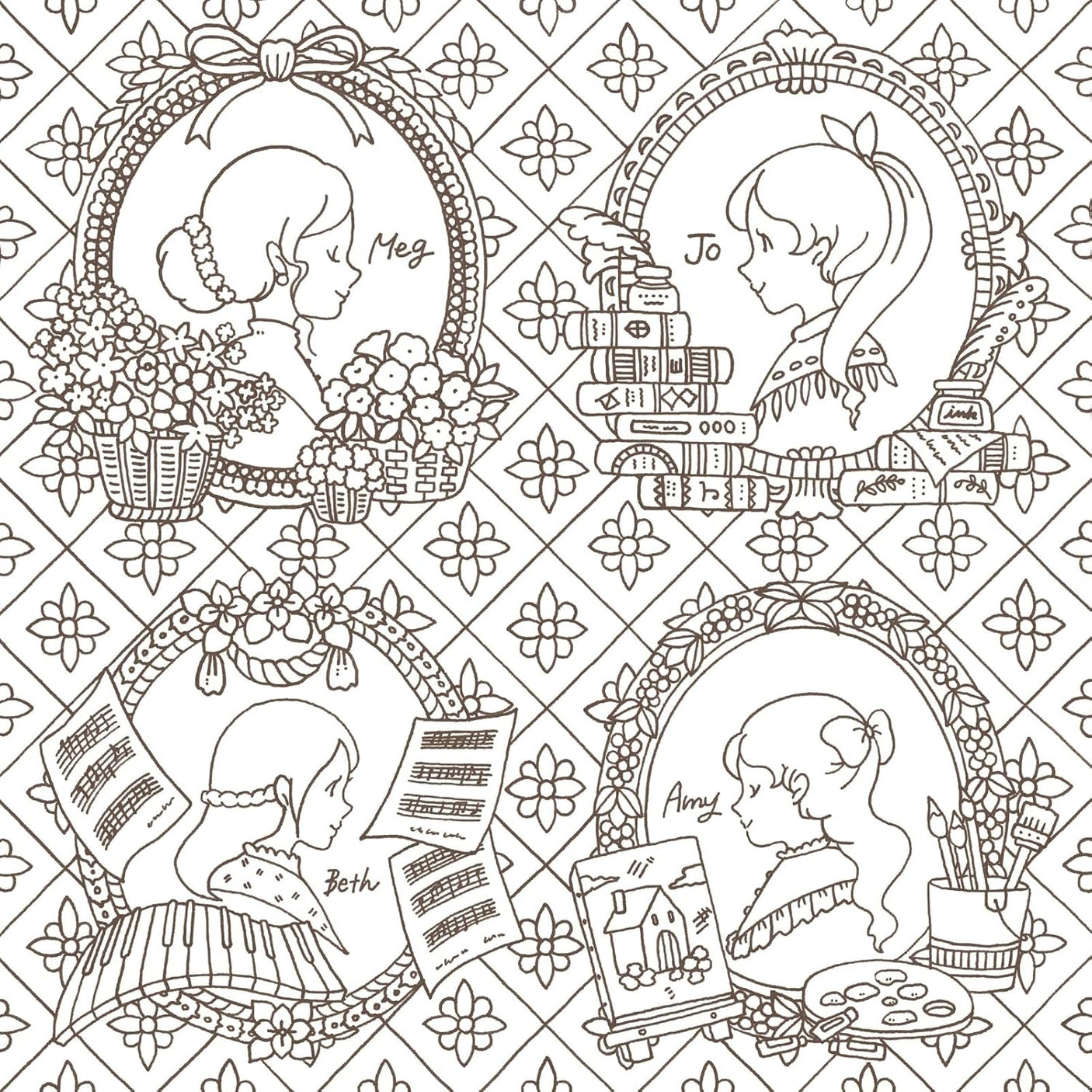 Eriy World Literature Open the Door to Imagination Coloring Book - Japanese Craft Book