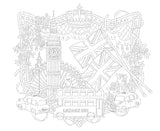 Coloring Book Series: World Travels - My Travel Memories - Japanese Coloring Book