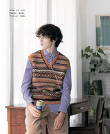 Men's knitwear knitted with knitting needles - Japanese Craft Book