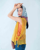 Stylish crocheted mesh clothing with a see-through look - Japanese Craft Book