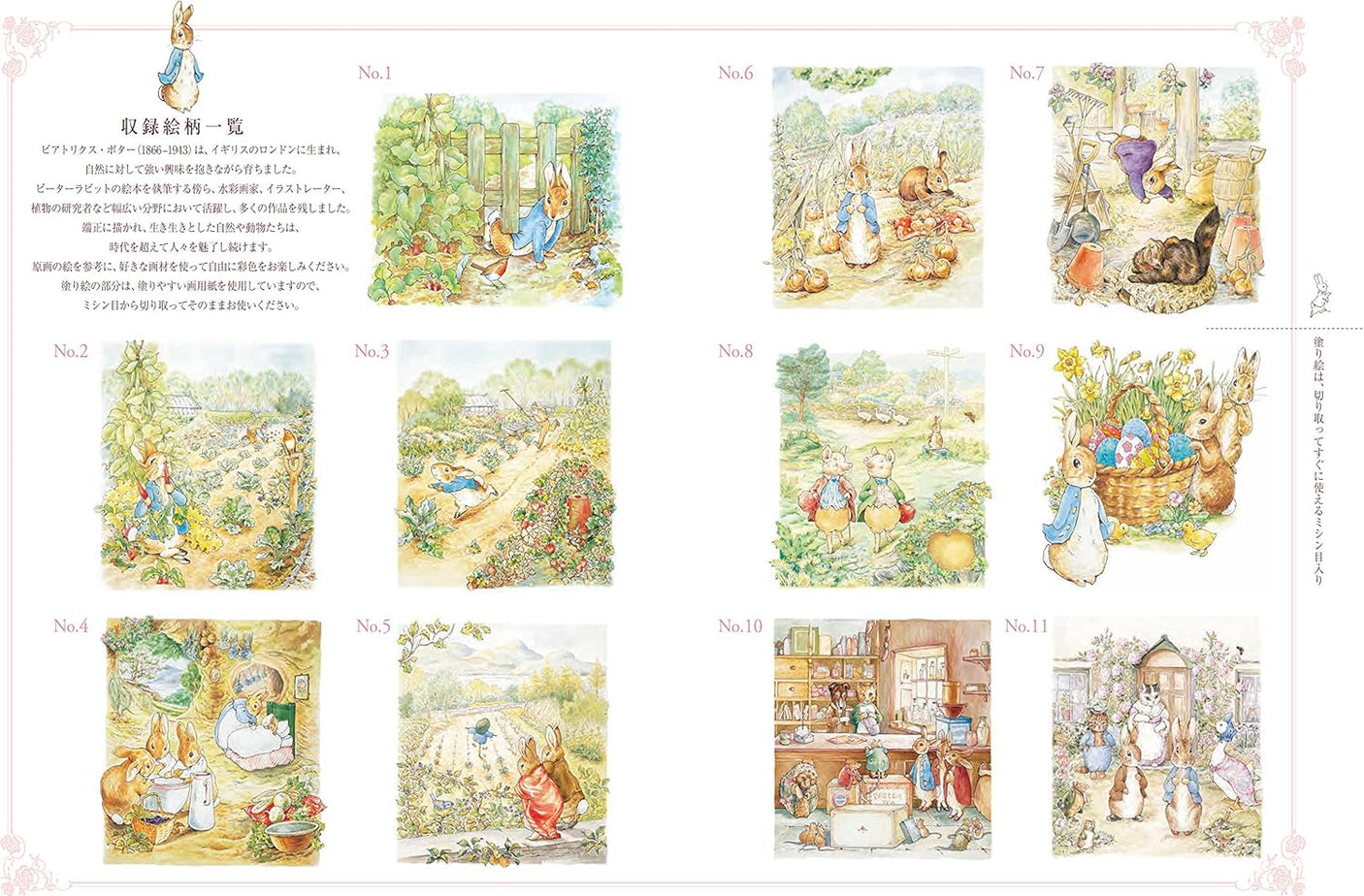 Adult coloring book Naughty Peter Rabbit - Japanese Craft Book