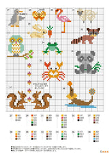 Easy cross stitch (3) with one point and border - 152 patterns that can be used in various ways - Japanese Craft Book