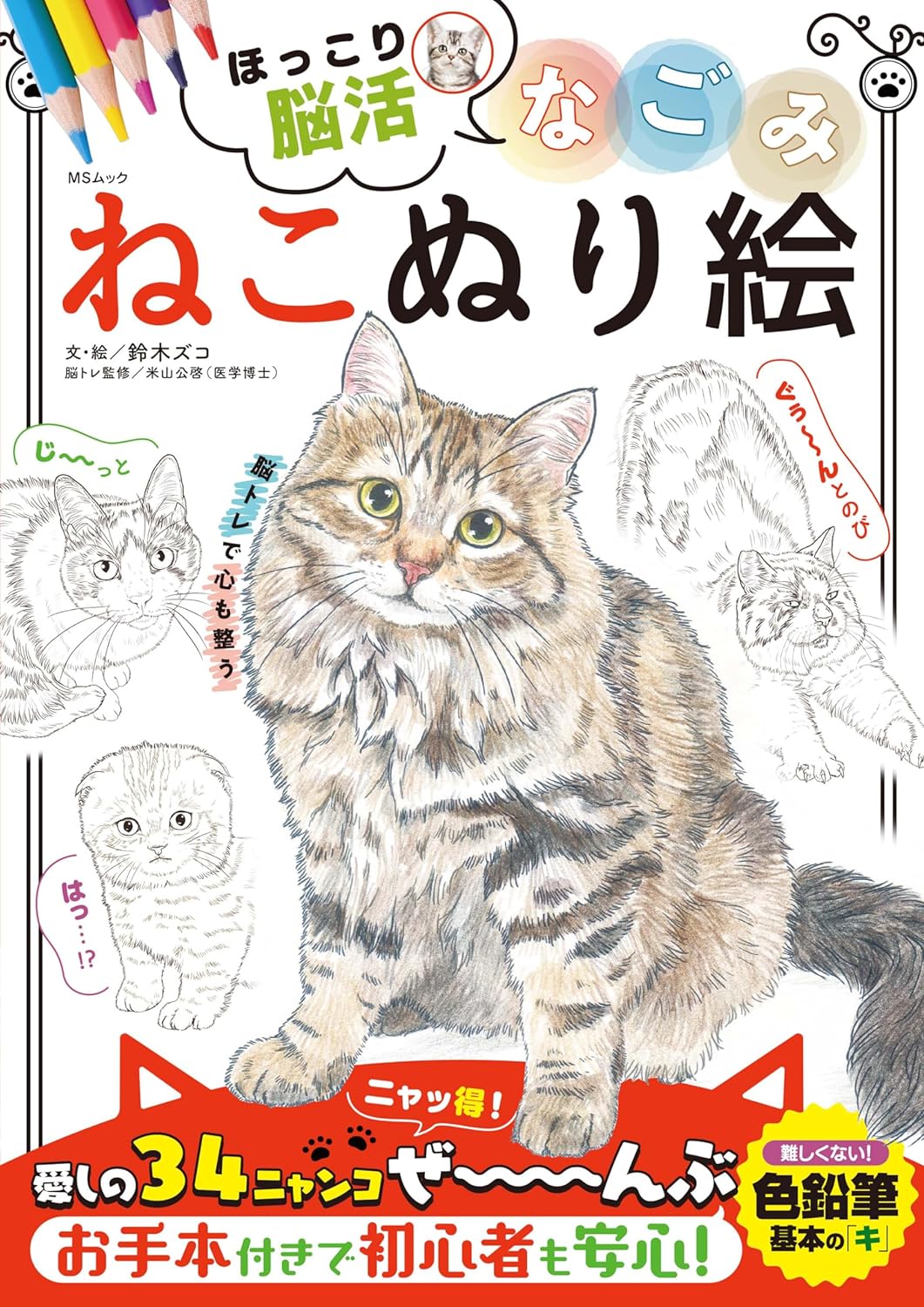 Nagomi cat coloring book Japanese Craft Book