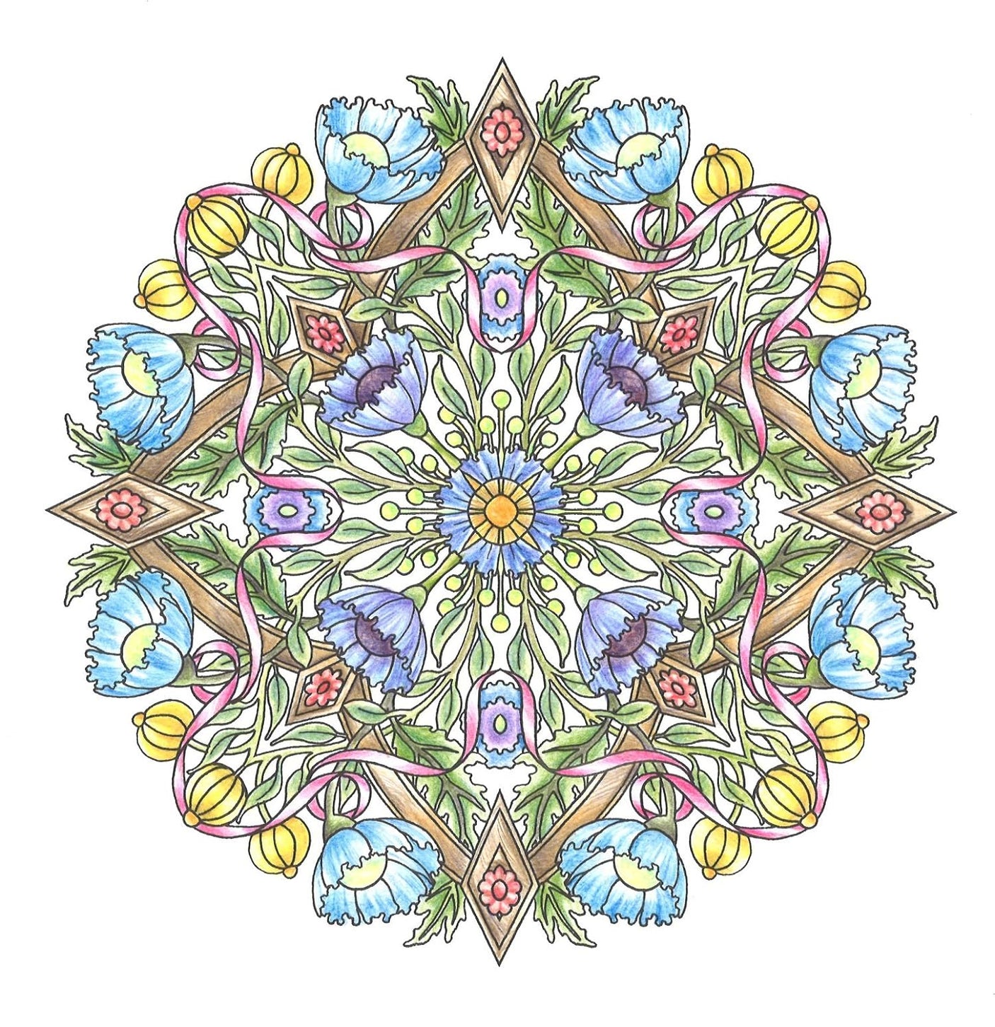 flower mandalas coloring book - Japanese Craft Book