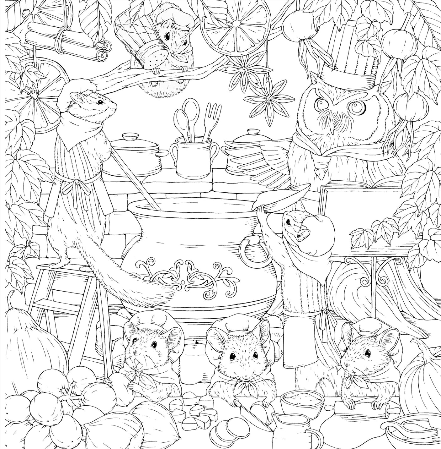 Follow in Leon's footsteps - A coloring book about a journey through the seasons with a cat - Japanese Craft Book