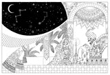 Arabian Nights Sleepless Nights Coloring Book - Japanese Coloring Book